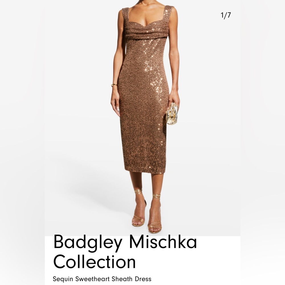 Badgley Mischka sequins dress